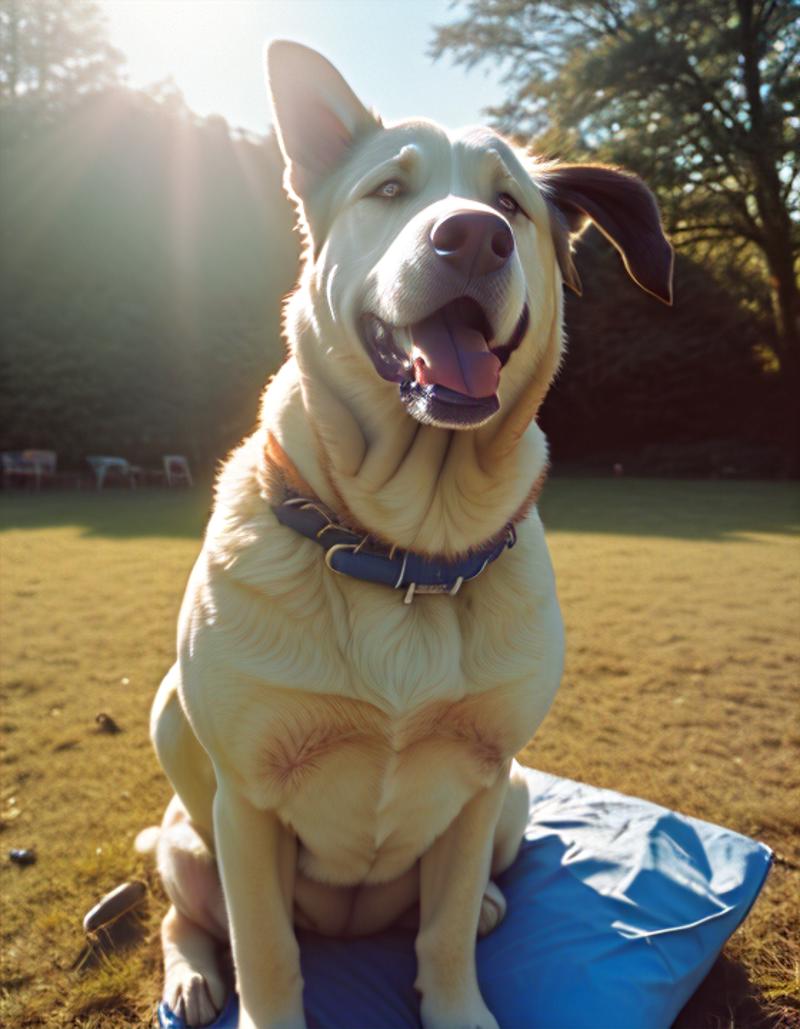 01179-2134067764-disposable camera photo of a big happy dog sitting in the sunshine.png